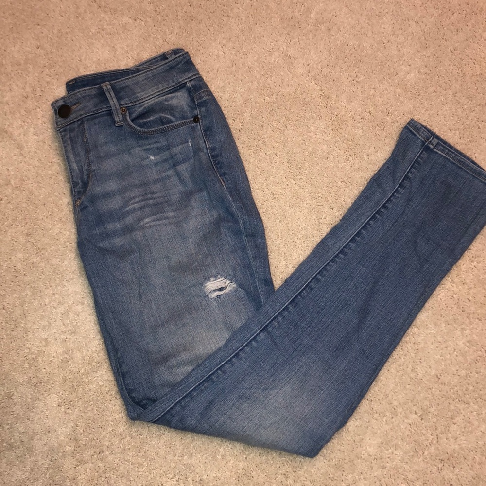 Iight-washed denim